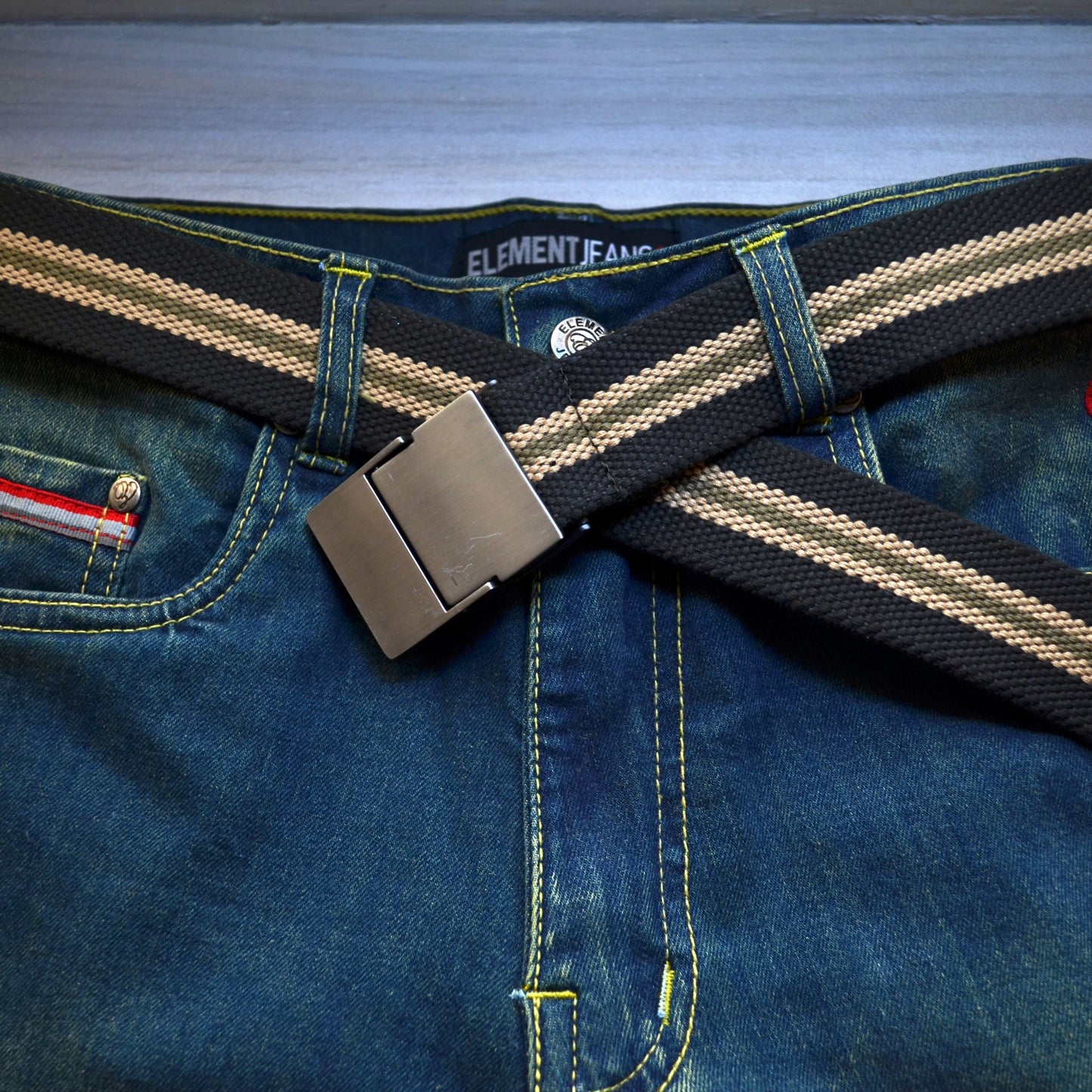 OLIVE & FAWN CANVAS BELT