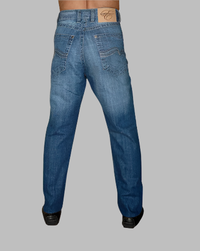 Men’s Mid Blue Relaxed Fit Jeans by Element Jeans are comfortable, stylish, and 100% Cotton cross hatch denim relaxed fit jeans with permanent whiskers on the crouch area and signature embroidery on the front pocket facing. Made from premium denim fabric, these jeans have a relaxed fit design that provides a comfortable and casual appearance while still maintaining a classic and timeless silhouette. The denim fabric of these jeans is of the highest quality, ensuring both durability and comfort.