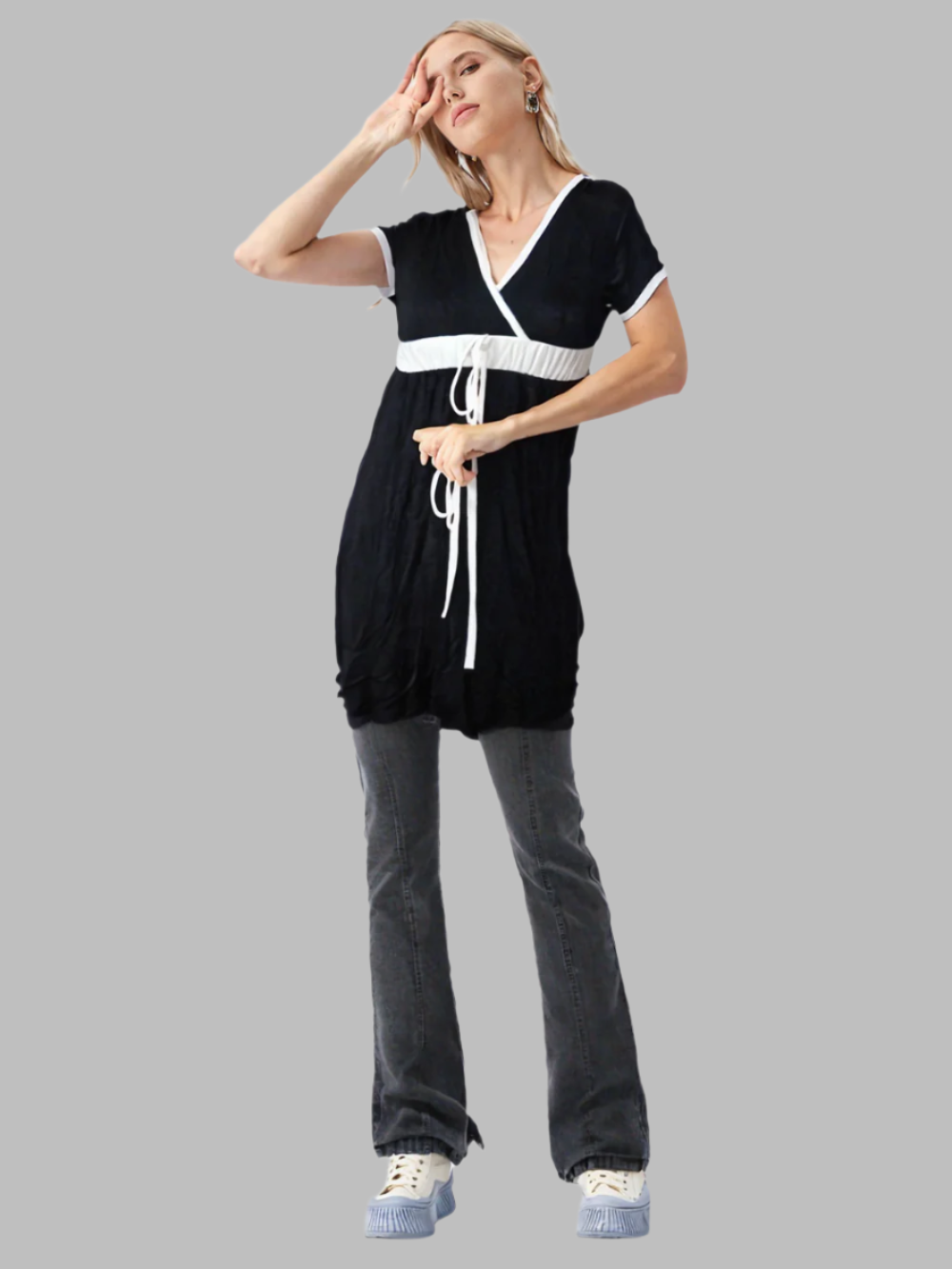 Sailor style knit top