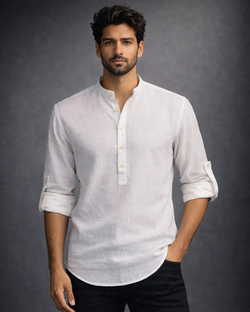 Fuse tradition with trend with our stylish men's denim kurtas! &nbsp;Perfect for Eid, gatherings, or a casual day out