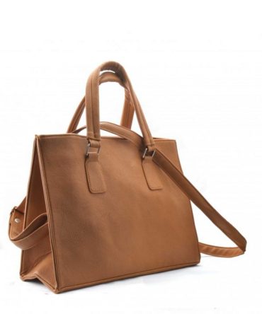 Tan Faux Leather Handbag