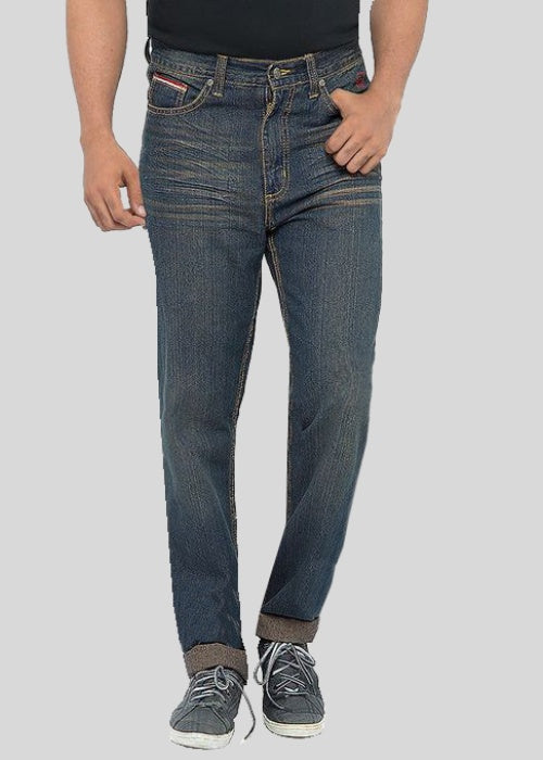 Men’s Vintage Wash Straight Cut Denim Jeans