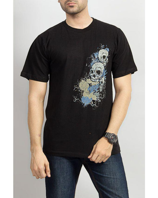 Gothic Punk Rock Skull print Graphic Tee