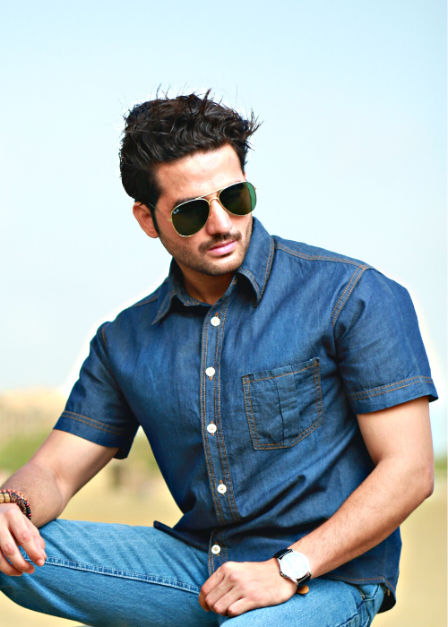 Men’s Denim Half-Sleeve Shirts