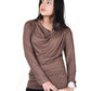 Brown Top with Braided Waistband