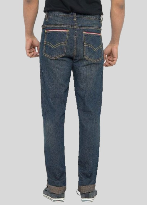 Men’s Vintage Wash Straight Cut Denim Jeans