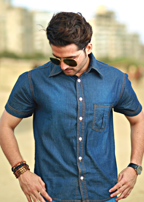 Men’s Denim Half-Sleeve Shirts