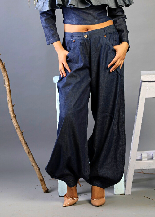 Denim Harem Pants