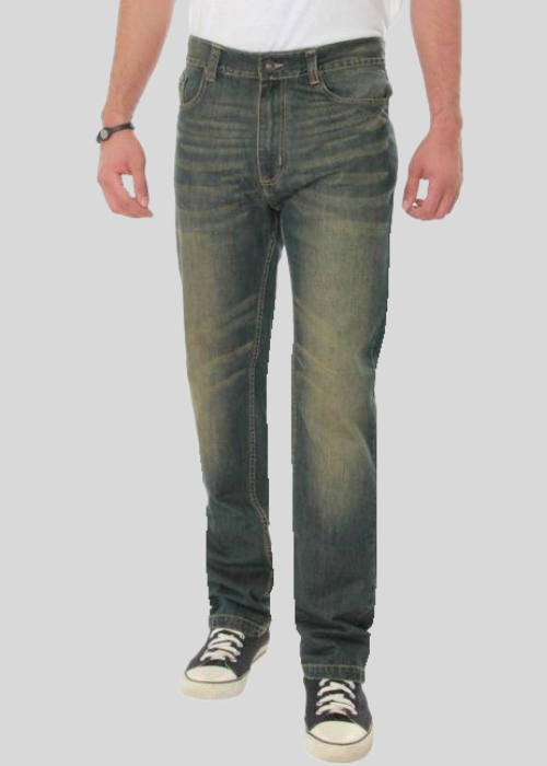 Men’s Vintage Wash Straight Cut Denim Jeans