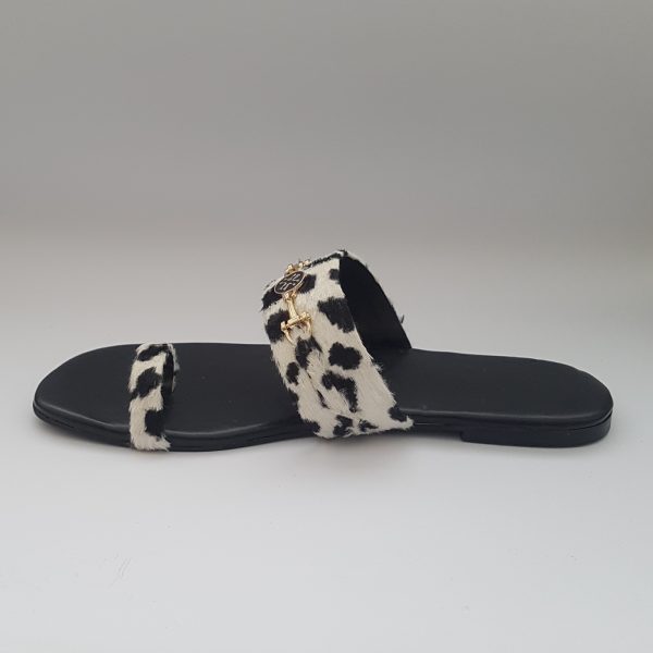 Animal Printed Velvet Flip Flops