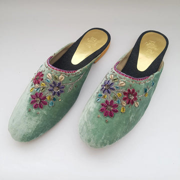 Mint Velvet Mule Shoes with embellishment