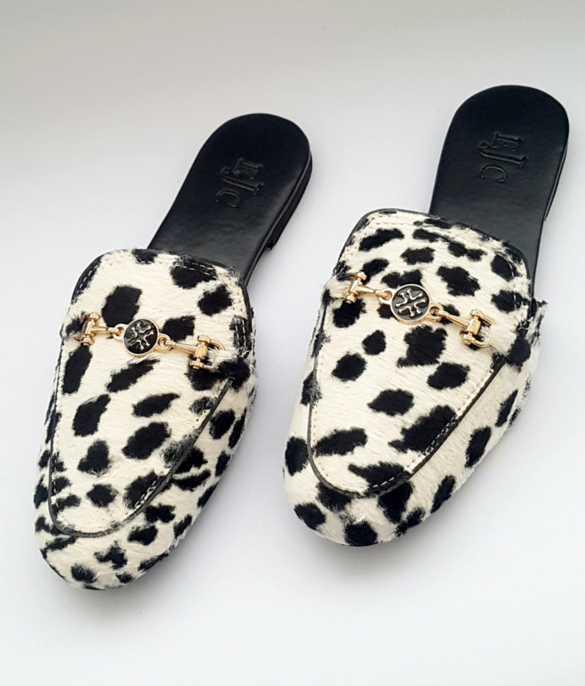 Animal Printed Velvet Mules