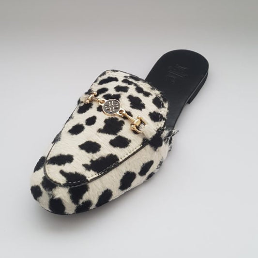 Animal Printed Velvet Mules