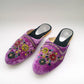 Purple Velvet Mule shoes