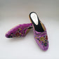 Purple Velvet Mule shoes