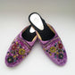 Purple Velvet Mule shoes