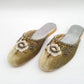 Tan Velvet Mule Shoes