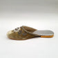 Tan Velvet Mule Shoes