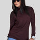 Brown Long Sleeve Turtle Neck Top