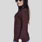 Brown Long Sleeve Turtle Neck Top