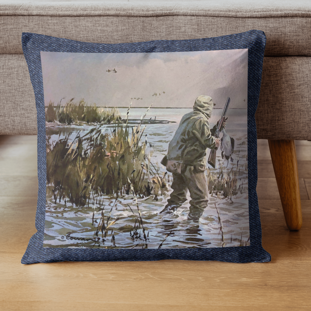 Duck Hunting inspired Denim Cushion Cover