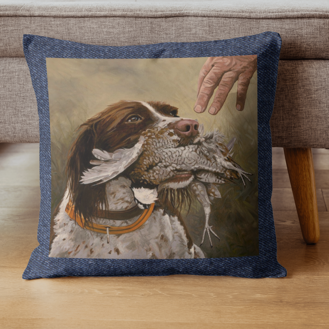 Hunting inspired Denim Cushion Cover