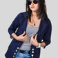 Navy Knitted Sailor Style Jacket