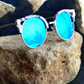 White Marble Finish Club Master Sunglasses
