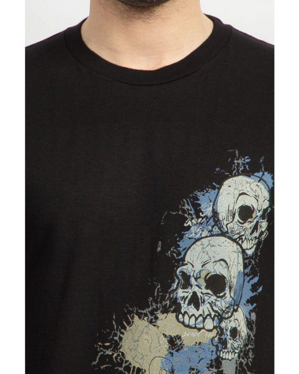 Gothic Punk Rock Skull print Graphic Tee