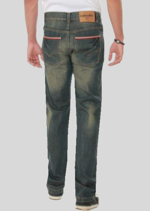 Men’s Vintage Wash Straight Cut Denim Jeans