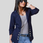 Navy Knitted Sailor Style Jacket