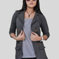 Charcoal Knitted Sailor Style Jackets