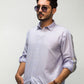 Lavender Colour Men’s Long Sleeve Linen Shirt