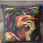 Cigar Theme Denim Cushion Covers