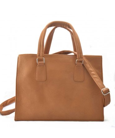 Tan Faux Leather Handbag