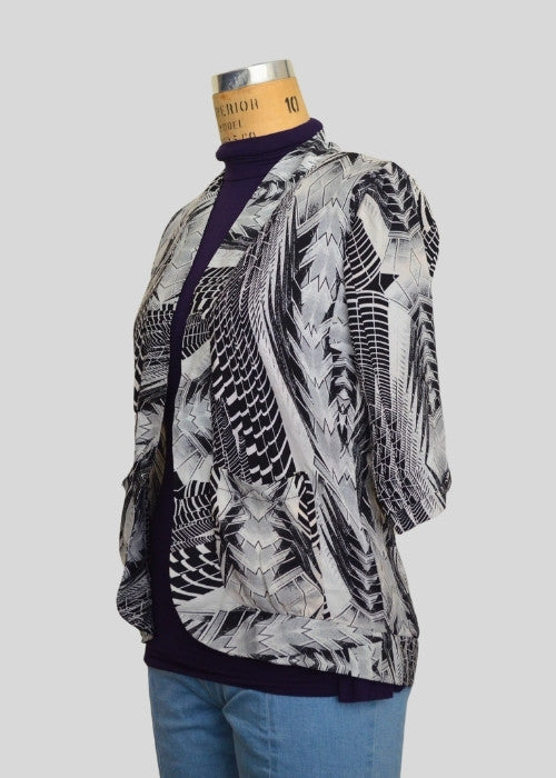 Black & White Abstract Shrug