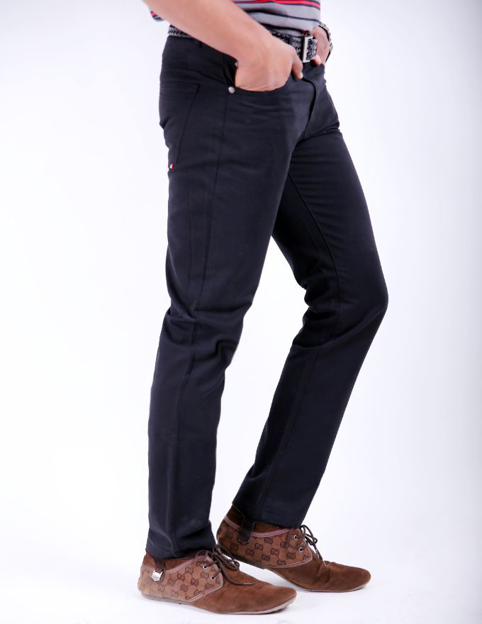 Black Slim Fit Twill Jeans