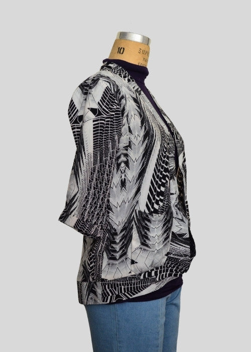 Black & White Abstract Shrug