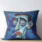 Cigar Theme Denim Cushion Covers