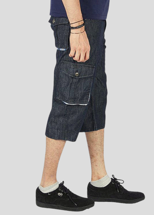 Denim Cargo Shorts