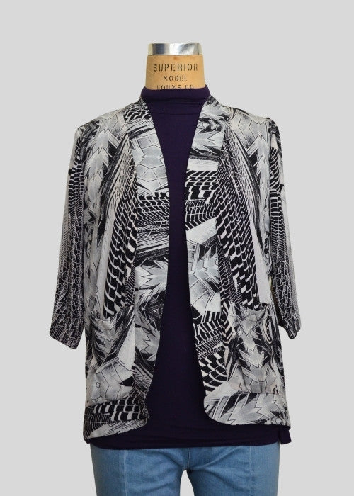 Black & White Abstract Shrug