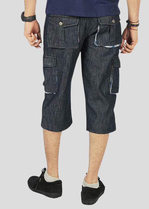 Denim Cargo Shorts