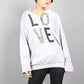 LOVE Pattern Pullover Hoodie