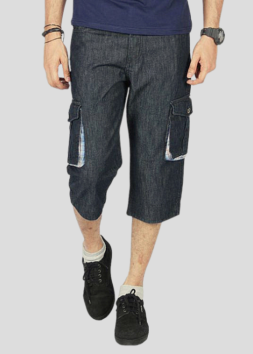 Denim Cargo Shorts