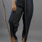 Denim Harem Pants with crystallized edging