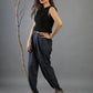 Denim Harem Pants with crystallized edging
