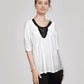 Baby Doll Knit Top With Embellishment