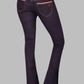 Skinny Boot cut jeans made using stretch denim fabric with signature tri-color stitching and logo embroidery on pocket and tri-color tape on back pocket  