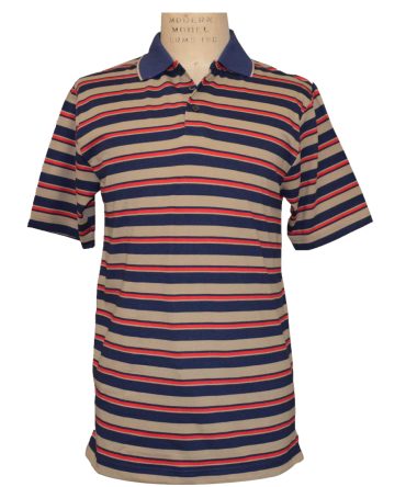 Yarn Dyed Stripped Polo Shirt