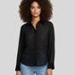 Black Georgette Shirt with Cutwork